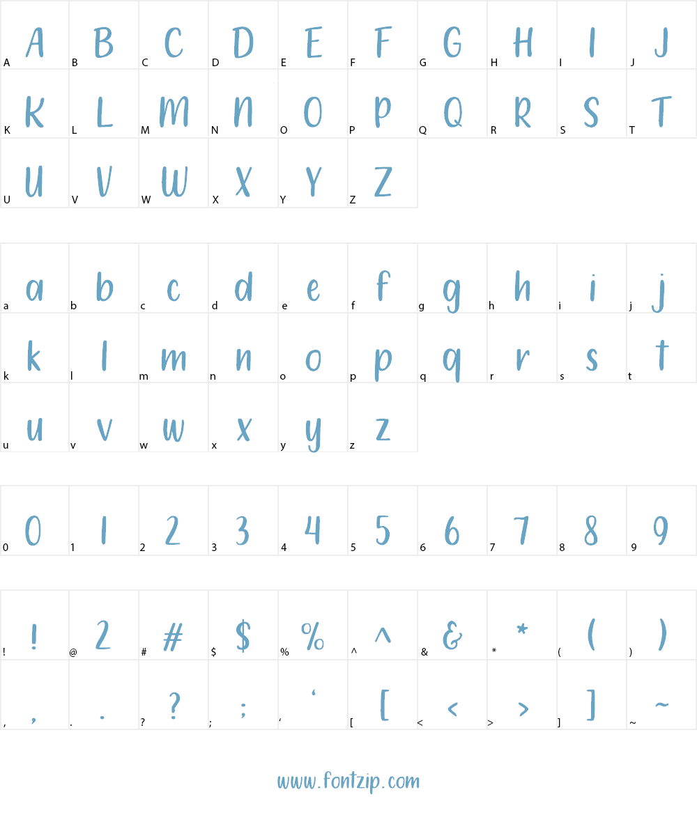 212 Moon Child Sans Font Character